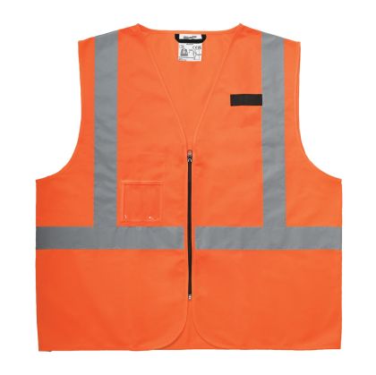 Светлоотразителна жилетка Milwaukee Contractor Hi-Vis, оранжева, размер 2XL/3XL, клас 2, 4932498000