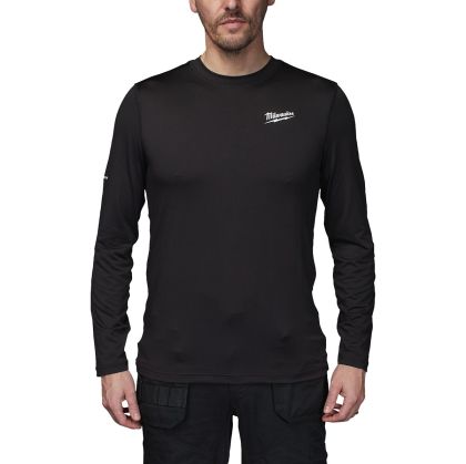 Термоблуза Milwaukee WORKSKIN Cold Weather Base Layer, черна, дълъг ръкав, размер M, 4932498284