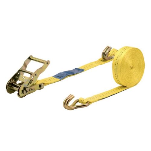 Wolfcraft 3276000 Колан за укрепване на товари с тресчотка и куки 2000 кг, 6 м, 35 мм, жълт