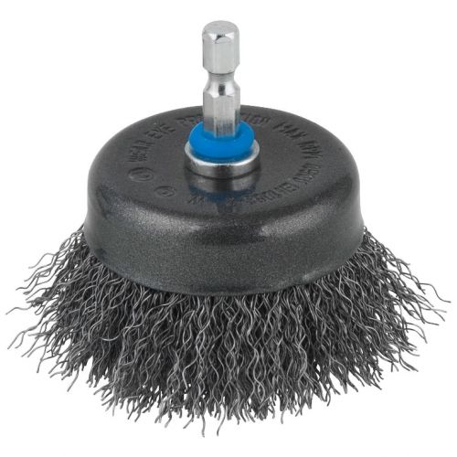 Wolfcraft 2108000 Четка за бормашина чашковидна, от стоманена тел, ф 75 мм