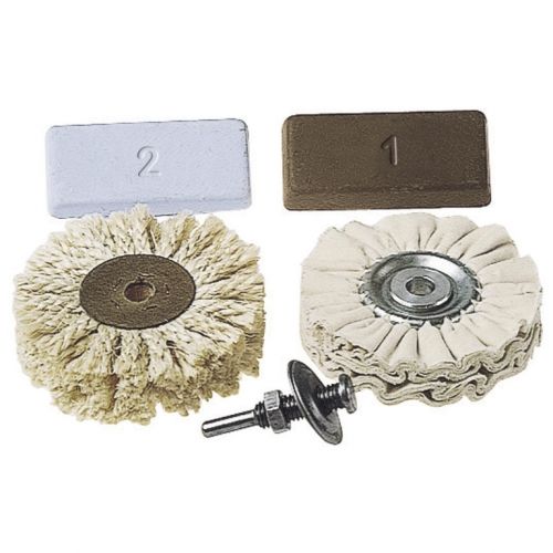 Wolfcraft 2179000 Диск за полиране комплект с полирпаста и дорник памучен, 85 мм