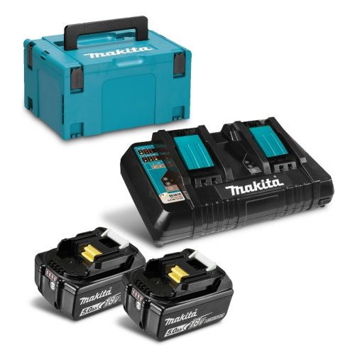 Батерии Makita BL1850 Set Li-Ion комплект със зарядно устройство 18 V, 5 Ah, 2 бр.