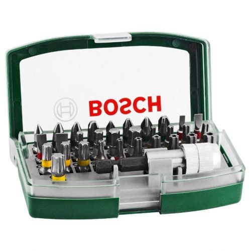 Накрайник бит Bosch комплект PH/PZ/SB/TX/SW с магнитен държач 1/4", 2 607 017 063