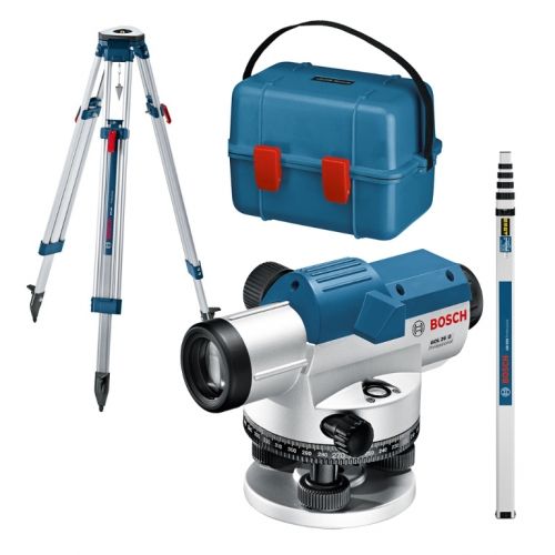 Нивелир Bosch GOL 32 G + BT160 + GR500 оптичен комплект  0.03 мм/м, 32x