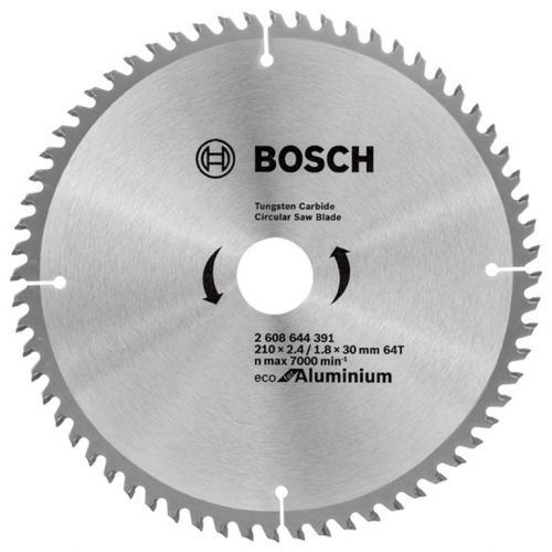 Циркулярен диск Bosch метален HM за рязане на алуминий 210x30x2.6 мм, 64 z, Eco for Aluminium