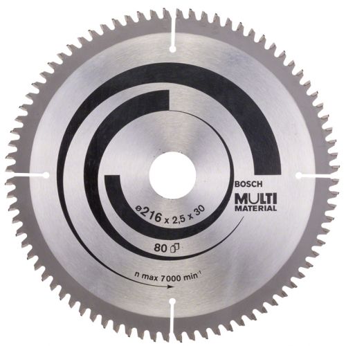 Циркулярен диск Bosch метален HM за рязане на алуминий 216x30x2.5 мм, 80 z, Multi Material