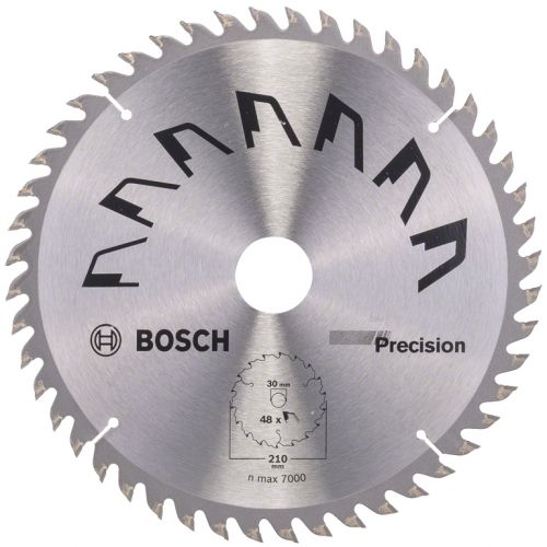 Циркулярен диск Bosch метален HM за рязане на дърво  210x30x2.5 мм, 48 z, Precision