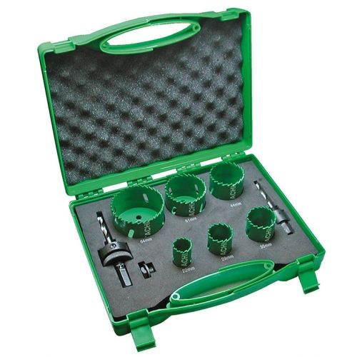 Боркорона за метал биметална комплект 22-64 мм, 8 бр.  