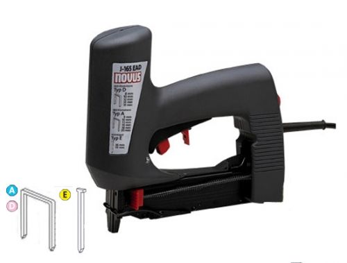 Такер Novus J-165 EAD електрически за скоби тип A, D - 8-20 мм и гвоздеи тип Е - 16-19 мм