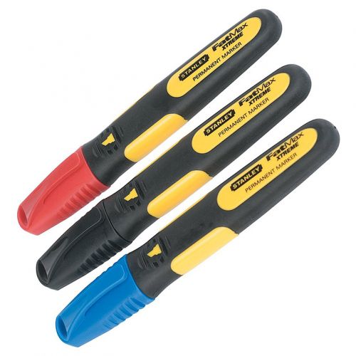 Маркер Stanley зидарски черен, червен и син, 3 бр.