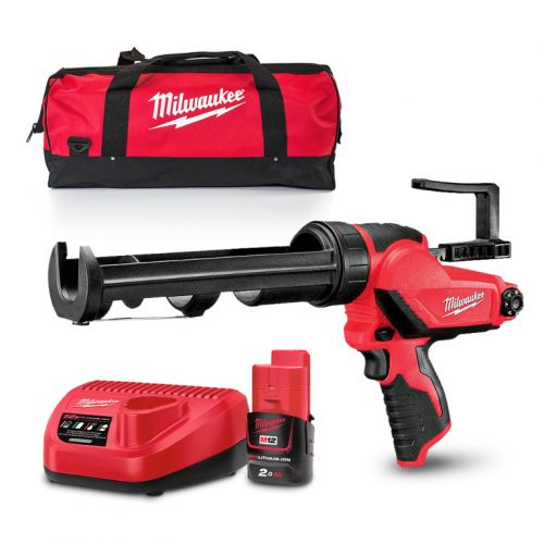 Пистолет Milwaukee M12 PCG/310 акумулаторен за силикон, лепила и уплътнители в картуш 12 V, 2 Ah, 1780 N, 0.31 л