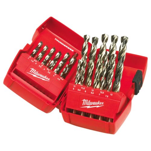 Свредло за метал Milwaukee Thunderweb HSS-G с цилиндрична опашка 1-13 мм, 25 бр., DIN 338