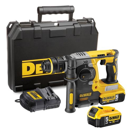 Перфоратор DeWALT DCH273P2, акумулаторен безчетков SDS-plus, 18 V, 5 Ah, 2.1 J