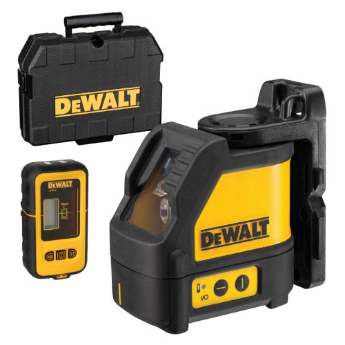Нивелир DeWALT DW088KD лазерен линеен с 2 лъча 15 м, 0.3 мм/м