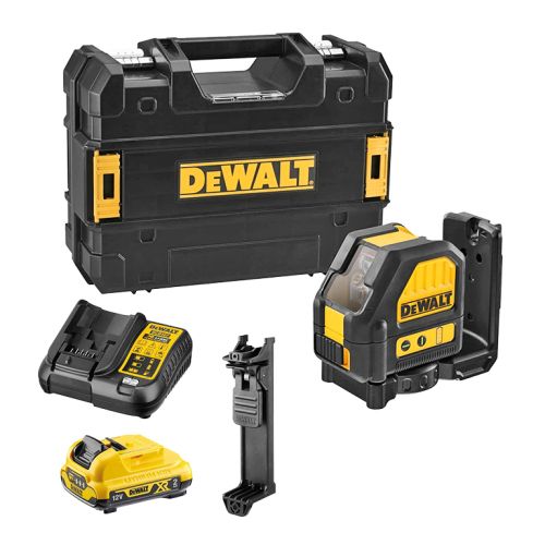 Нивелир DeWALT DCE088D1G лазерен линеен с 2 лъча 30 м, 0.3 мм/м