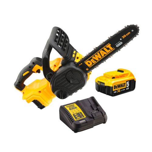 Трион DeWALT DCM565P1 верижен акумулаторен 18 V, 5 Ah, 30 см, 3/8 "