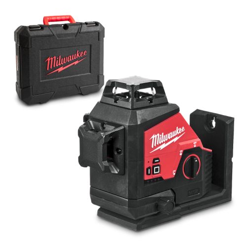 Нивелир Milwaukee M12 3PL-0C лазерен линеен с 3 лъча 38 м, 0.3 мм/м