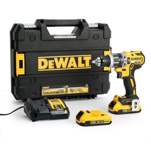 Бормашина винтоверт DeWALT DCD796D2 акумулаторна ударна с батерия и зарядно, 18 V, 2 Ah, 70 Nm, 1.5-13 мм