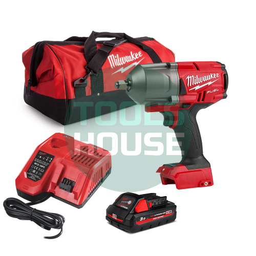 Гайковерт Milwaukee M18 FHIWF12 акумулаторен ударен безчетков 18 V, 3 Ah, 1898 Nm, 1/2"