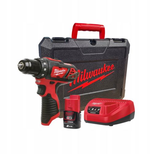 Винтоверт Milwaukee M12 BDD-201C акумулаторен 12 V, 2 Ah, 30 Nm, 1-10 мм