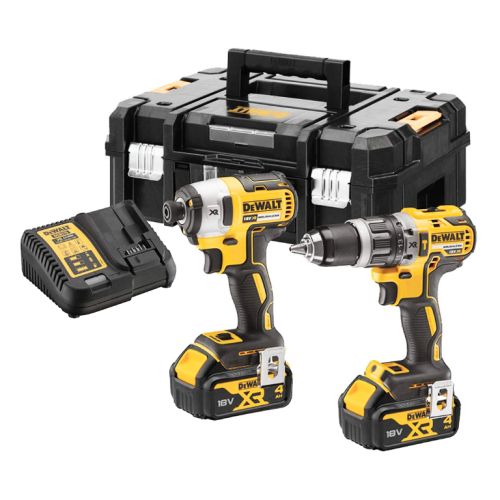 Комплект DeWALT DCK266M2T акумулаторни инструменти с 2 батерии и зарядно, DCD791, DCF887N, 18 V, 4 Ah