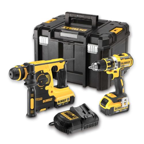 Комплект DeWALT DCK273M2T акумулаторни инструменти с 2 батерии и зарядно, DCD790, DCH253, 18 V, 4 Ah