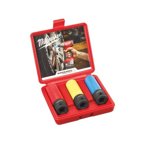 Комплект вложки Milwaukee Shockwave ударни 17мм, 19мм, 21мм