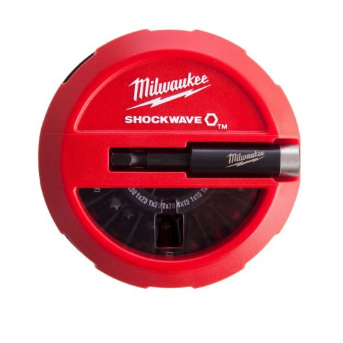 Комплект битове Milwaukee Shockwave с магнитен държач 15 бр.