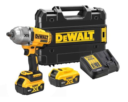 Гайковерт DeWALT DCF900P2T с 2 батерии и зарядно, 18 V, 5 Ah, 1898 Nm, квадрат, 1/2"