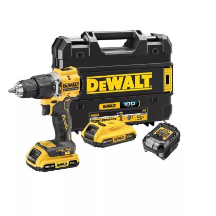 Бормашина винтоверт DeWALT DCD100YD2T акумулаторна ударна с батерия и зарядно, 18 V, 2 Ah, 68 Nm, 1.5-13 мм