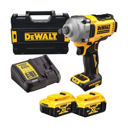 Акумулаторен гайковерт DeWALT DCF891P2T с безчетков двигател с 2 батерии и зарядно, 18 V, 5 Ah, 812 Nm, 1/2", 