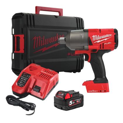 Гайковерт Milwaukee M18 ONEFHIWF34-501X акумулаторен ударен безчетков 18 V, 5 Ah, 2034 Nm, 3/4"