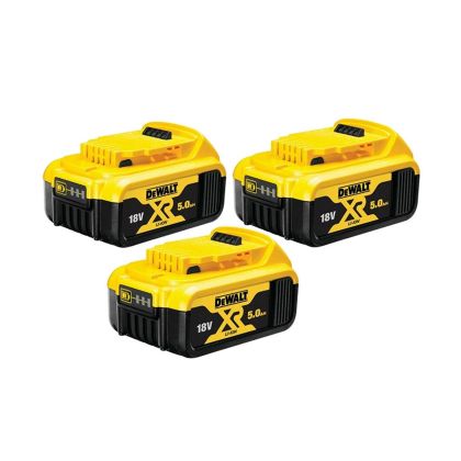 Комплект акумулаторни батерии DeWALT DCB184P3, 18 V, 3 x 5.0 Ah