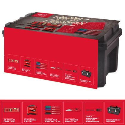 Коледен комплект инструменти Milwaukee 2025 4932502134, 6 бр