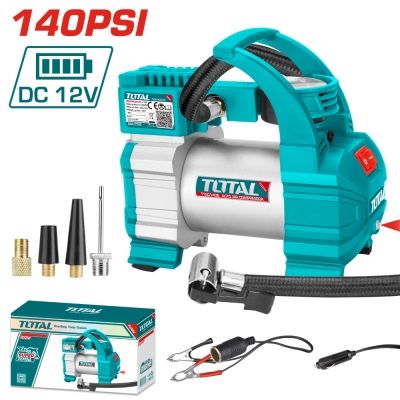 Компресор за гуми TOTAL TTAC1406, 12 V, 35 L/min, 140 PSI