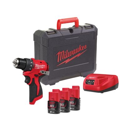 Акумулаторен безчетков винтоверт Milwaukee M12 BLDDRC-203C с батерия и зарядно, 12 V, 2.0 Ah, 40 Nm, патронник 10 мм