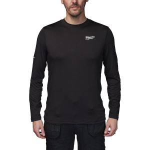 Термоблуза Milwaukee WORKSKIN Cold Weather Base Layer, черна, дълъг ръкав, размер M, 4932498284
