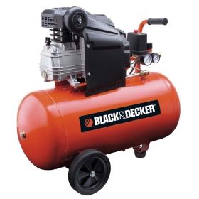 Компресор Black&Decker, BD205/50 с електродвигател 8 bar, 2 к.с., 50 л, 210 л/мин