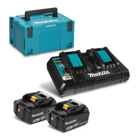 Батерии Makita BL1860 Set Li-Ion комплект със зарядно устройство 18 V, 6 Ah, 2 бр.
