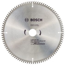 Циркулярен диск Bosch метален HM за рязане на алуминий 254x30x3 мм, 96 z, Eco for Aluminium