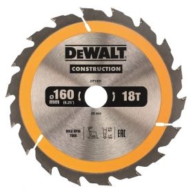 Циркулярен диск DeWALT DT1931 метален HM за рязане на дърво 160x20x2.4 мм, 18 z