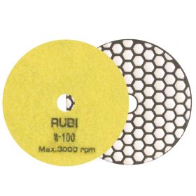 Диамантен диск Rubi за шлайфане на гранит, мрамор, камък и скални материали велкро 100x18 мм, P100
