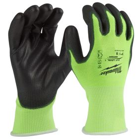 Ръкавици Milwaukee със защита от срязване ниво 1 топени в нитрил размер 10, флуоресцентни