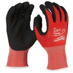 Ръкавици Milwaukee със защита от срязване ниво 1 топени в нитрил размер 10, черно и червено
