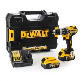 Бормашина винтоверт DeWALT DCD796P2, акумулаторна ударна 18 V, 5 Ah, 70 Nm, 1.5-13 мм