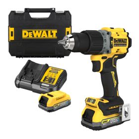 Бормашина винтоверт DeWALT DCD805E2T акумулаторна ударна с батерия и зарядно, 18 V, 1.7 Ah, 90 Nm, 1.5-13 мм