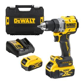 Винтоверт DeWALT DCD800P2T акумулаторен с батерия и зарядно, 18 V, 5 Ah, 90 Nm, 1.5-13 мм