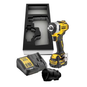 Гайковерт DeWALT DCF901P1G акумулаторен ударен с батерия и зарядно, 12 V, 5 Ah, 340 Nm, 1/2"