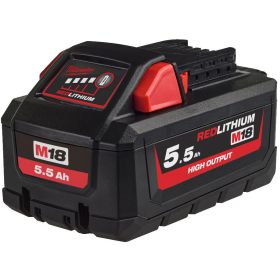 Батерия Milwaukee M18 HB5.5 акумулаторна Li-Ion за електроинструменти 18 V, 5.5 Ah