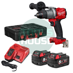 Бормашина винтоверт Milwaukee M18 FPD2-502X PACKOUT акумулаторна ударна с батерия и зарядно, 18 V, 5 Ah, 135 Nm, 1.5-13 мм